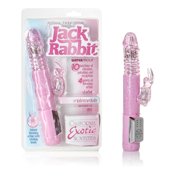 California Exotic Novelties Petite Thrusting Jack Rabbit Pink Vibrator at $44.99