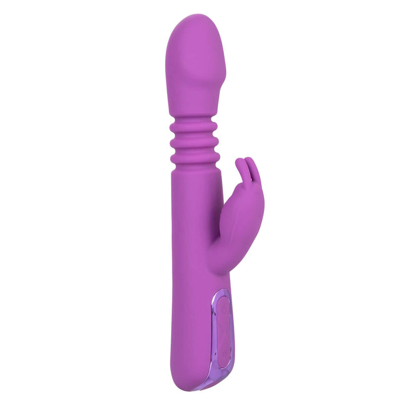 Jack Rabbit Elite Thrusting Rabbit Vibrator with 10 Vibration Functions and 3 Thrusting Speeds in Purple by California Exotic Novelties