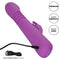 Jack Rabbit Elite Thrusting Rabbit Vibrator in purple with USB charging cord.
