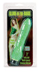 Glow In The Dark Jelly Penis Vibrator Green 7" - Illuminate Your Pleasure