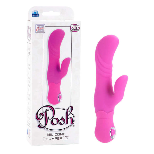 California Exotic Novelties Posh Silicone Thumper G Pink Vibrator at $23.99