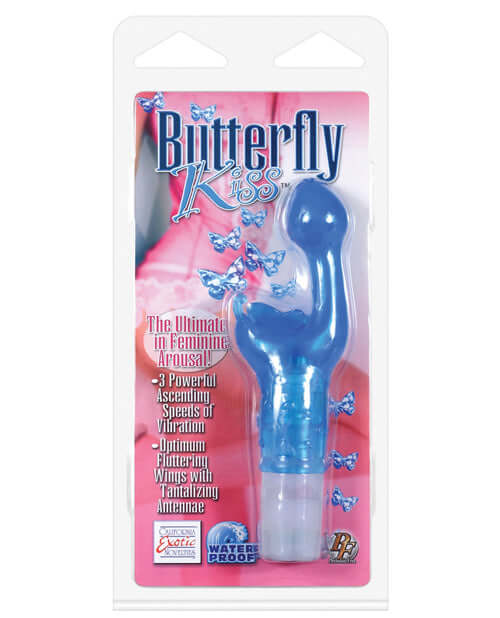 California Exotic Novelties Butterfly Kiss Blue Vibrator at $12.99