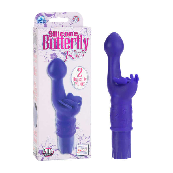 California Exotic Novelties Silicone Butterfly Kiss Purple Vibrator at $19.99