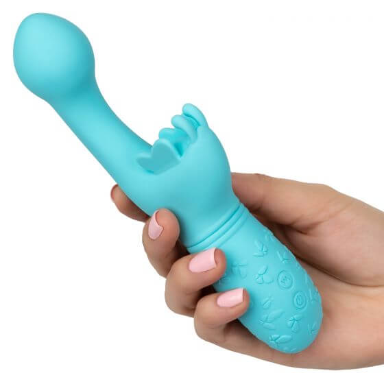California Exotic Novelties Rechargeable Butterfly Kiss Blue Vibrator at $37.99