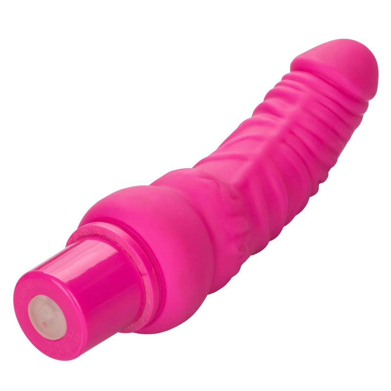 California Exotic Novelties Rechargeable Power Stud Curvy Pink Vibrator at $39.99