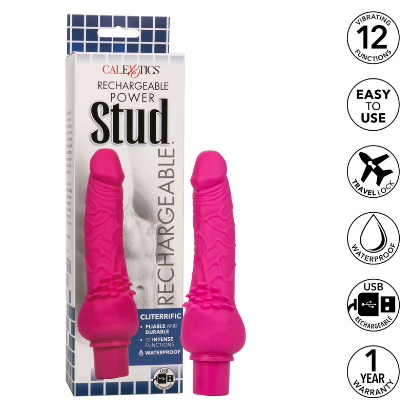 California Exotic Novelties Rechargeable Power Stud Cliterrific Pink Vibrator at $39.99