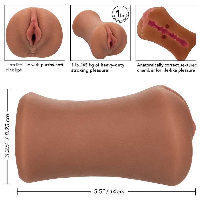 California Exotic Novelties Stroke It Tight Pussy Brown at $17.99