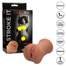 Stroke It Tight Pussy Brown Male Masturbator by CalExotics with PureSkin material and lifelike sensations.