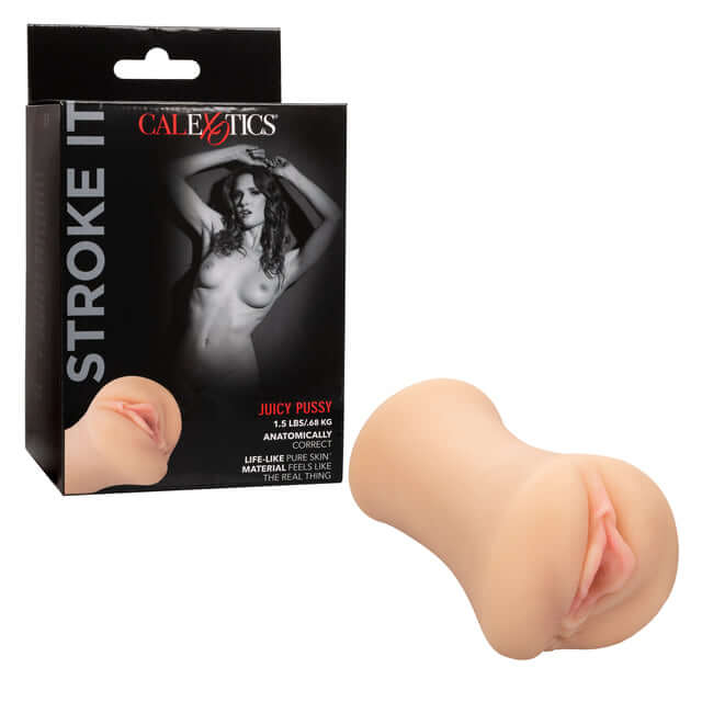 California Exotic Novelties Stroke It Juicy Pussy Stroker Ivory, Beige at $24.99