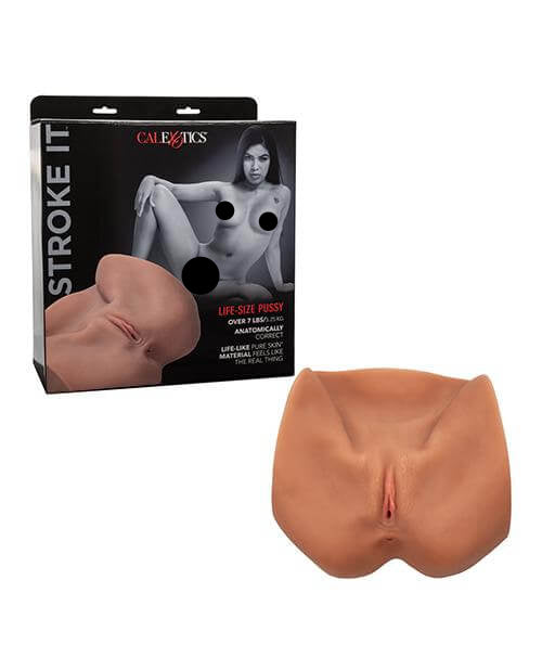 California Exotic Novelties Stroke It Life Size Pussy Brown Stroker at $89.99