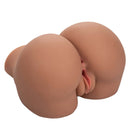 Stroke It BBL Booty Brown ultra-realistic stroker with dual chambers, round shape, and plush pink lips by California Exotic Novelties.