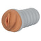 California Exotic Novelties Ribbed Gripper Dark Brown Stroker with tight opening and ribbed design for intense pleasure