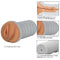 California Exotic Novelties Ribbed Gripper Dark Brown Stroker with anatomically correct textured chamber and dual-density for tight sensations