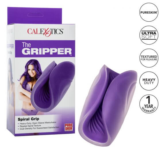 California Exotic Novelties The Gripper Spiral Grip Stroker Purple at $19.99