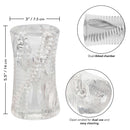California Exotic Novelties Cyclone Dual Ribbed Stroker - Clear 5.5 Inches with dual ribbed chamber and open end for ease of cleaning