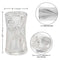 California Exotic Novelties Cyclone Dual Ribbed Stroker - Clear 5.5 Inches with dual ribbed chamber and open end for ease of cleaning