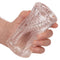 California Exotic Novelties Cyclone Dual Ribbed Stroker 5.5 inches clear, easy-grip design for secure hold and enhanced stimulation.