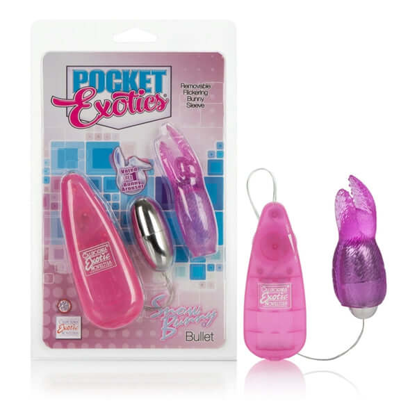 California Exotic Novelties Pocket Exotics Snow Bunny Bullet Vibrator Pink Set at $11.99