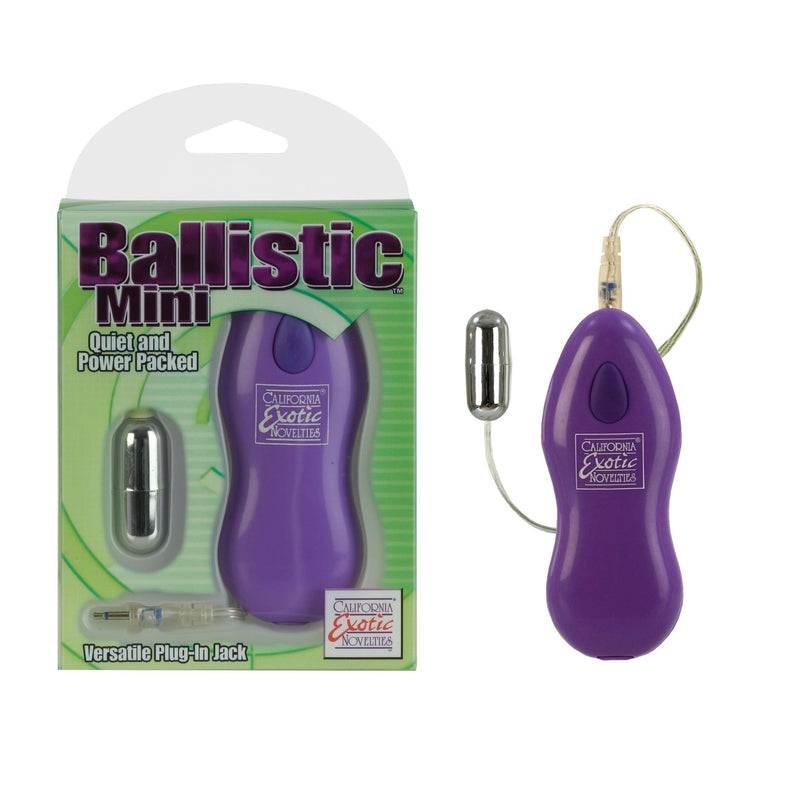 Ballistic Bullet Mini Vibrator in purple packaging, featuring a discreet design and dual-speed vibrations for enhanced pleasure.