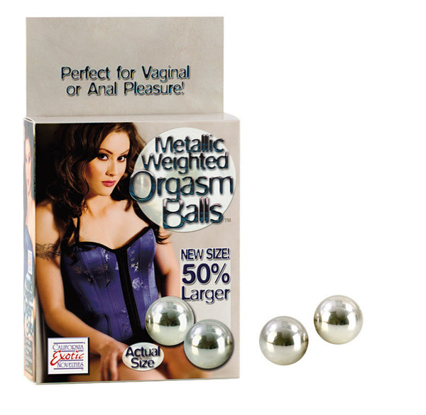 California Exotic Novelties Weighted Orgasm Balls Metallic at $14.99