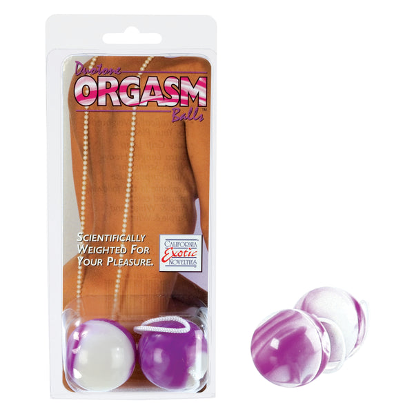 California Exotic Novelties Duotone Orgasm Balls Purple/White at $8.99