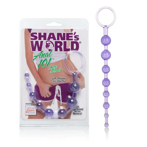 California Exotic Novelties Shane's World Anal 101 Intro Beads Purple at $7.99