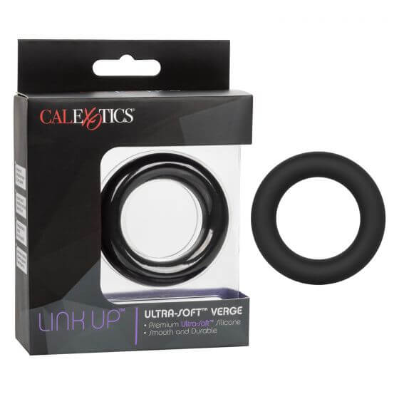 California Exotic Novelties Link Up Ultra Soft Verge Black Cock Ring at $7.99