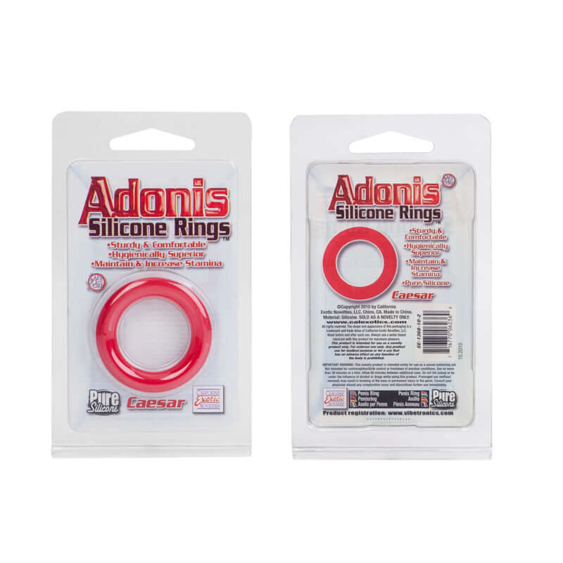 California Exotic Novelties Adonis Silicone Ring Caesar Red at $4.99