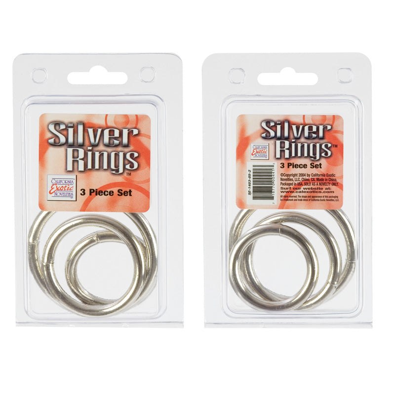 California Exotic Novelties Silver Metal Ring 3 Piece Set at $7.99