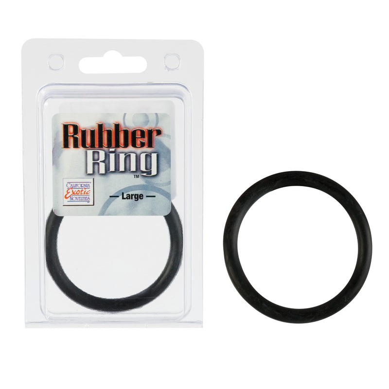 California Exotic Novelties Rubber Ring Black Large at $4.99