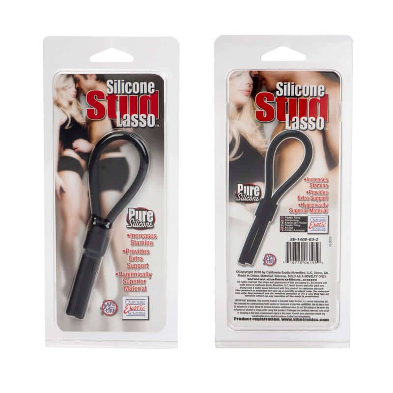 California Exotic Novelties Silicone Stud Lasso Ring Black at $7.99