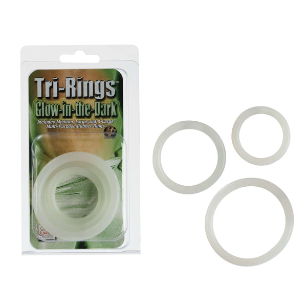 California Exotic Novelties Tri-Rings Glow In The Dark at $5.99