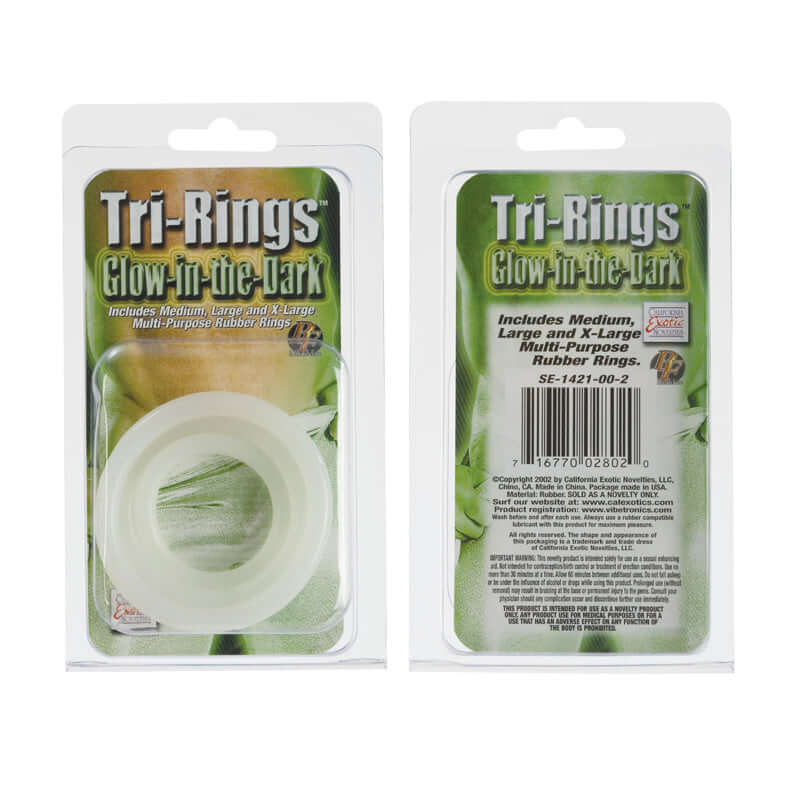 California Exotic Novelties Tri-Rings Glow In The Dark at $5.99