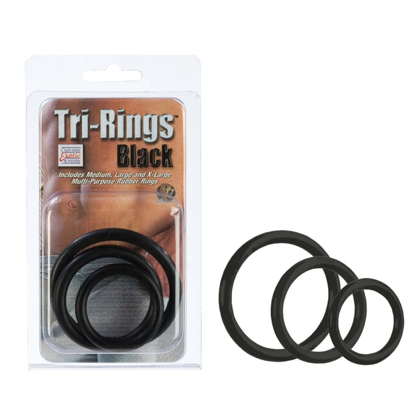 California Exotic Novelties Tri-Rings Black Set at $5.99