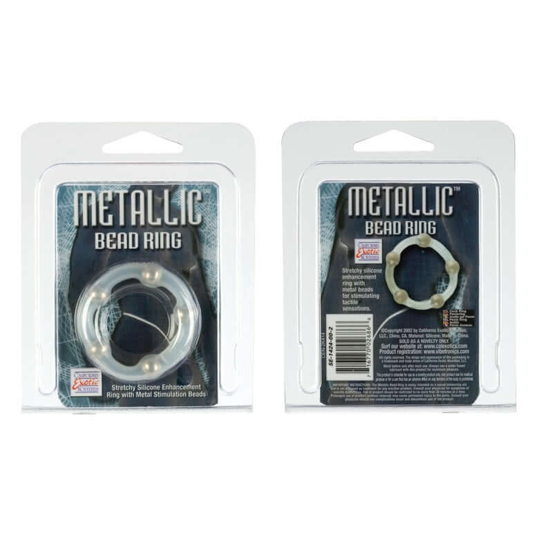California Exotic Novelties Metallic Bead Ring at $7.99