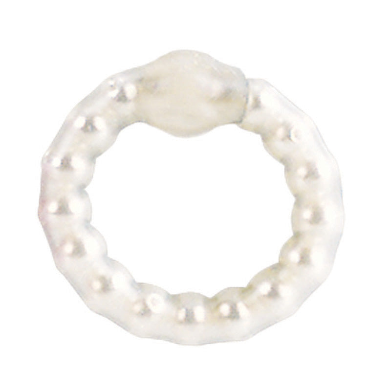 California Exotic Novelties Pearl Beaded Prolong Ring White at $9.99