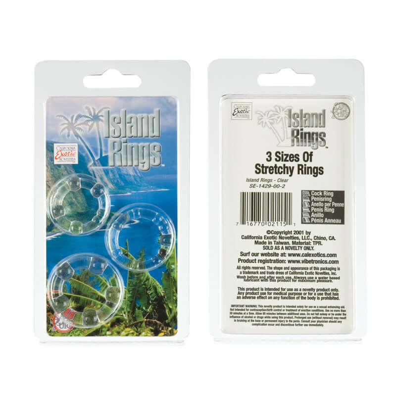 California Exotic Novelties Island Rings Clear at $4.99