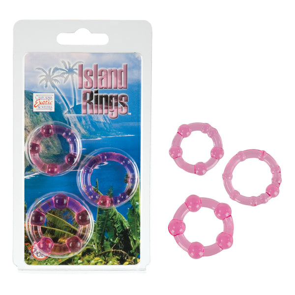 California Exotic Novelties Island Rings Pink Set at $4.99