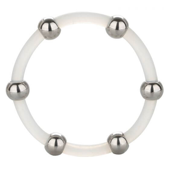 California Exotic Novelties Steel Beaded Silicone Ring XL from California Exotic Novelties at $7.99