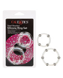 California Exotic Novelties Steel Beaded Silicone Ring Set at $9.99