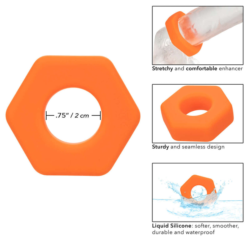 ALPHA LIQUID SILICONE PROLONG SEXAGON RING-4
