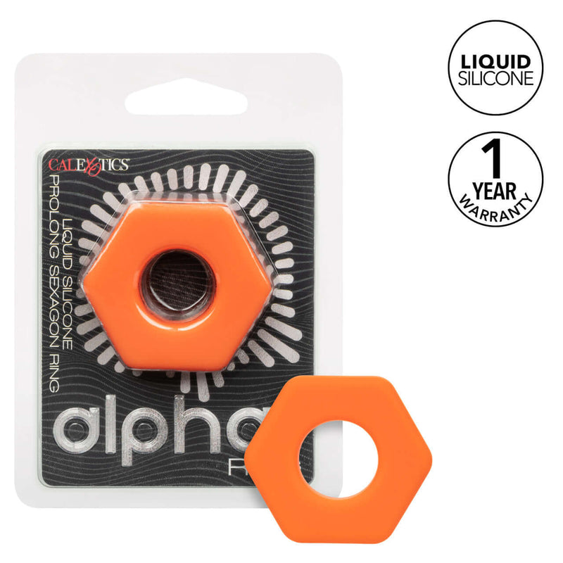 ALPHA LIQUID SILICONE PROLONG SEXAGON RING-5