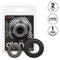 Alpha Liquid Silicone Prolong Set of 2 rings by California Exotic Novelties, packaged showing two piece set, liquid silicone, and one-year warranty.
