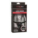 Universal Love Rider Power Support Harness packaging by California Exotic Novelties, designed for hands-free pleasure.