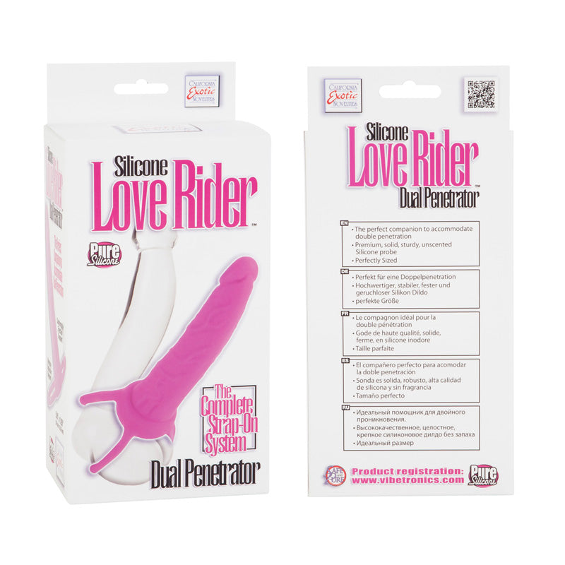 California Exotic Novelties Love Riders Dual Penetrator Silicone Pink at $17.99