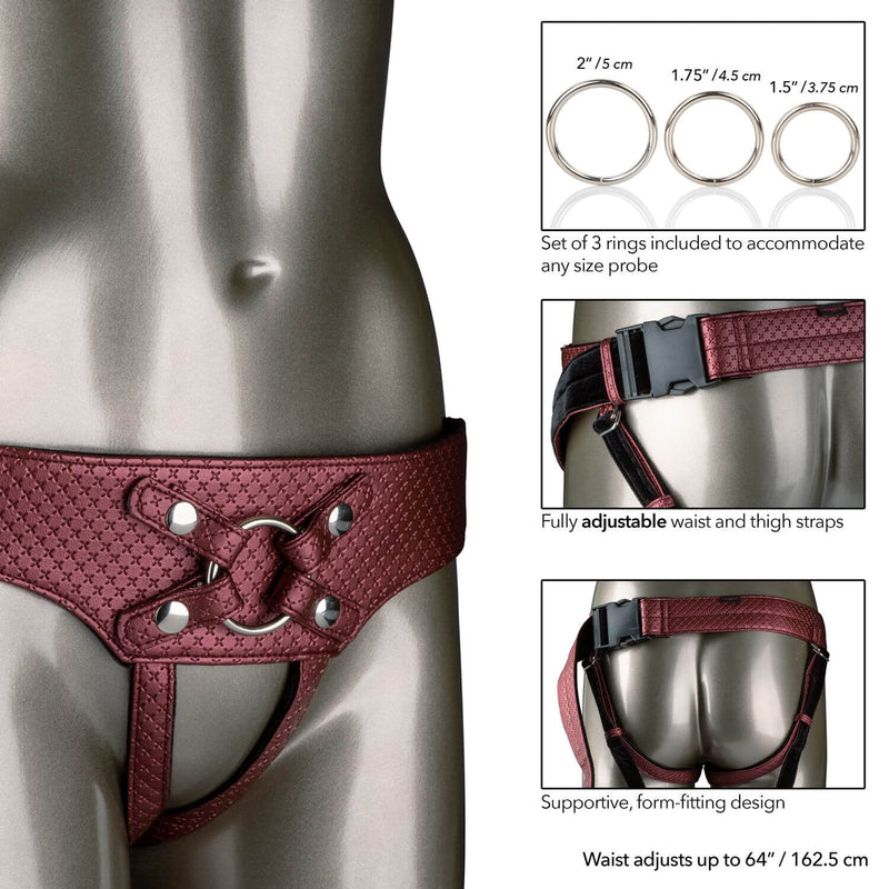 California Exotic Novelties Her Royal Harness The Regal Empress Red at $54.99