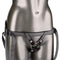 Her Royal Harness The Regal Princess Pewter - Adjustable Vegan Leather Harness with plush velvet lining shown on mannequin.