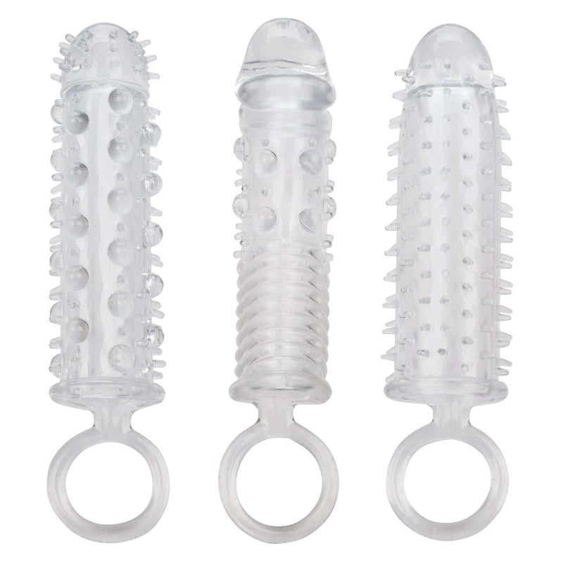 California Exotic Novelties 3 Piece Textured Extension Set Couples Toys at $19.99