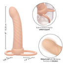PERFORMANCE MAXX RIBBED DUAL PENETRATOR IVORY-5