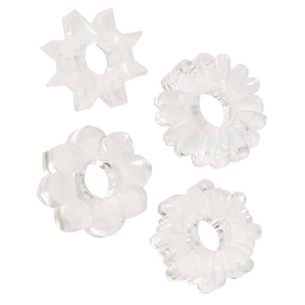 California Exotic Novelties BASIC ESSENTIALS 4 PACK CLEAR at $5.99